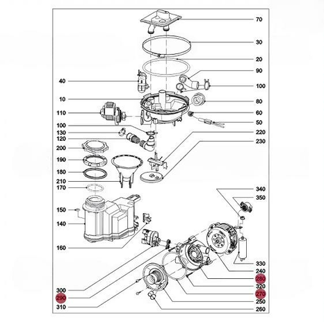 Miele 6195750 6195751 Dishwasher Circulation Pump Repair Kit
